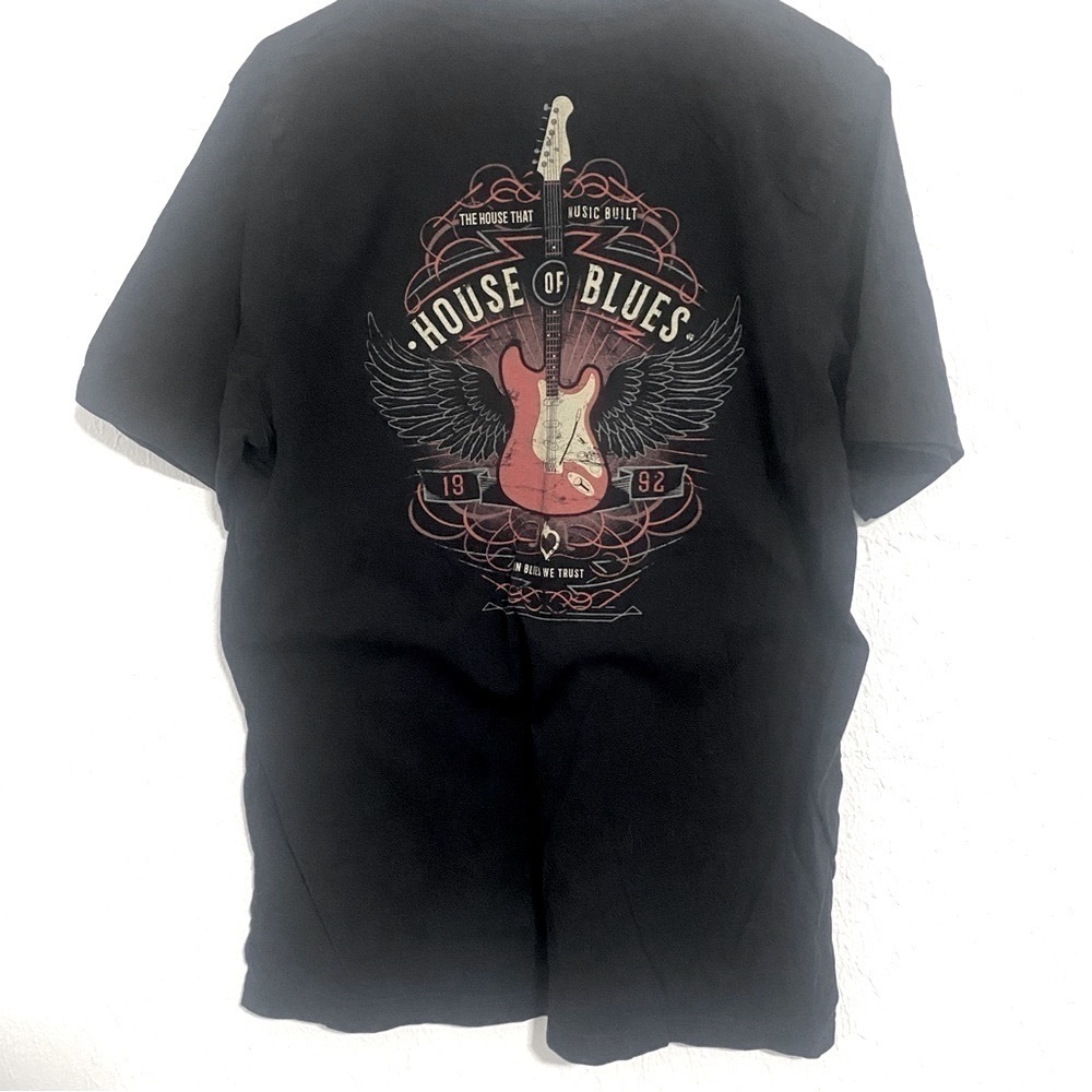 House of Blues Las Vegas The House That Music Built Mens Large Short Sleeve